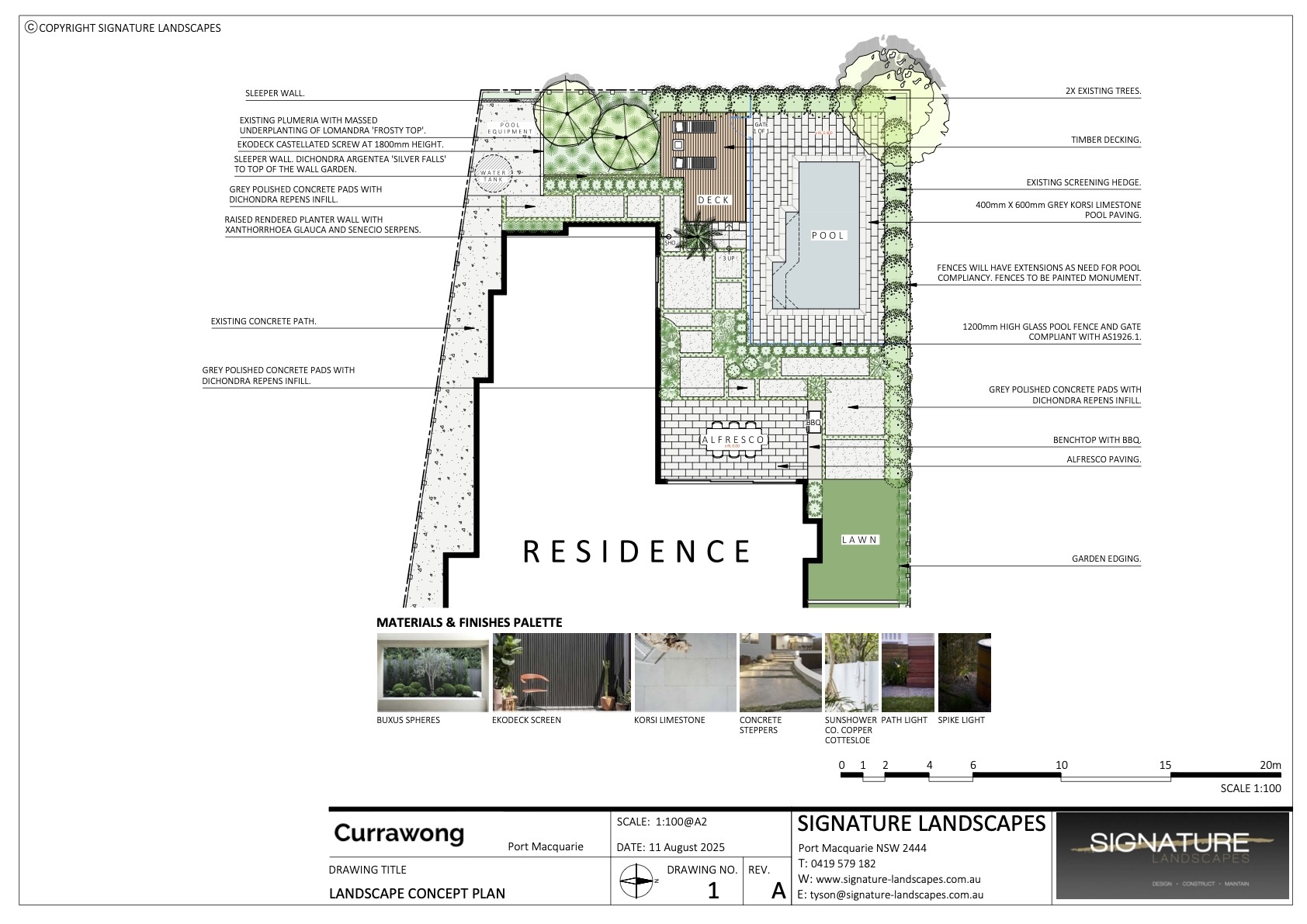 6 -DESIGN Currawong www.signature-landscapes.com landscape design Port Macquarie - www.signature-lanscapes.com.au