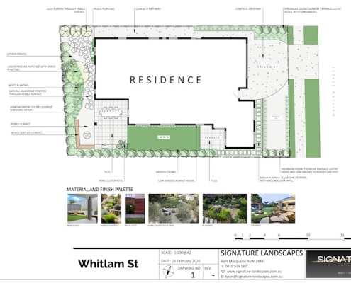 Landscape design Port Macquarie - Whitlam St- www.signature-landscapes.com.au